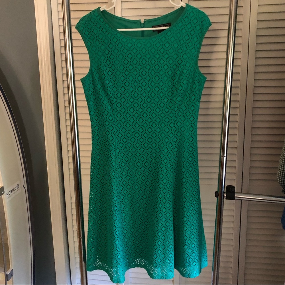 Jessica Howard teal eyelet dress